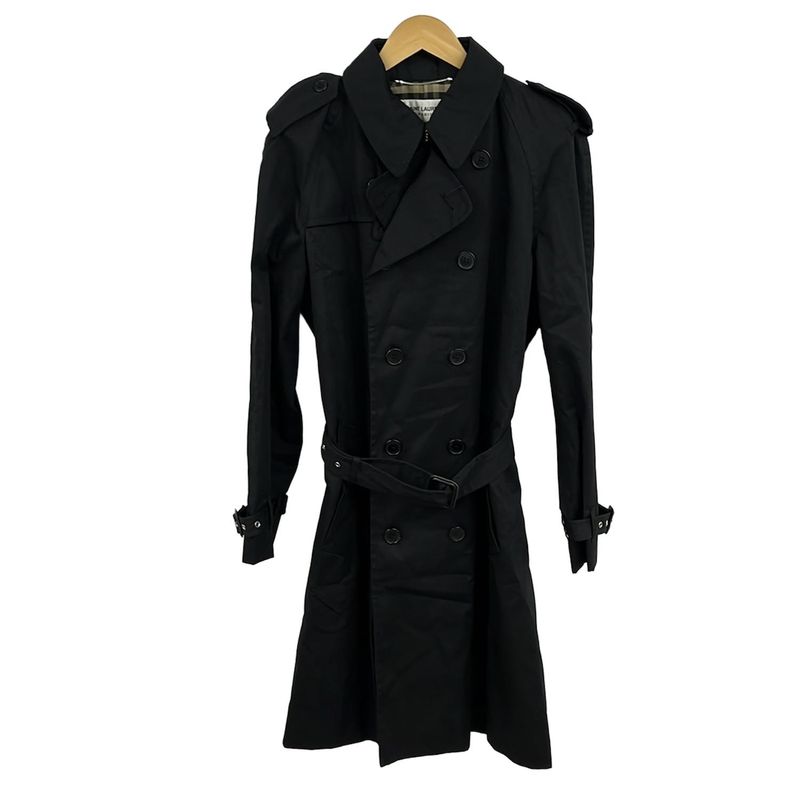 Saint Laurent Paris Trench Coat Size 54 Mens - 310260 Black Long Sleeves Spring