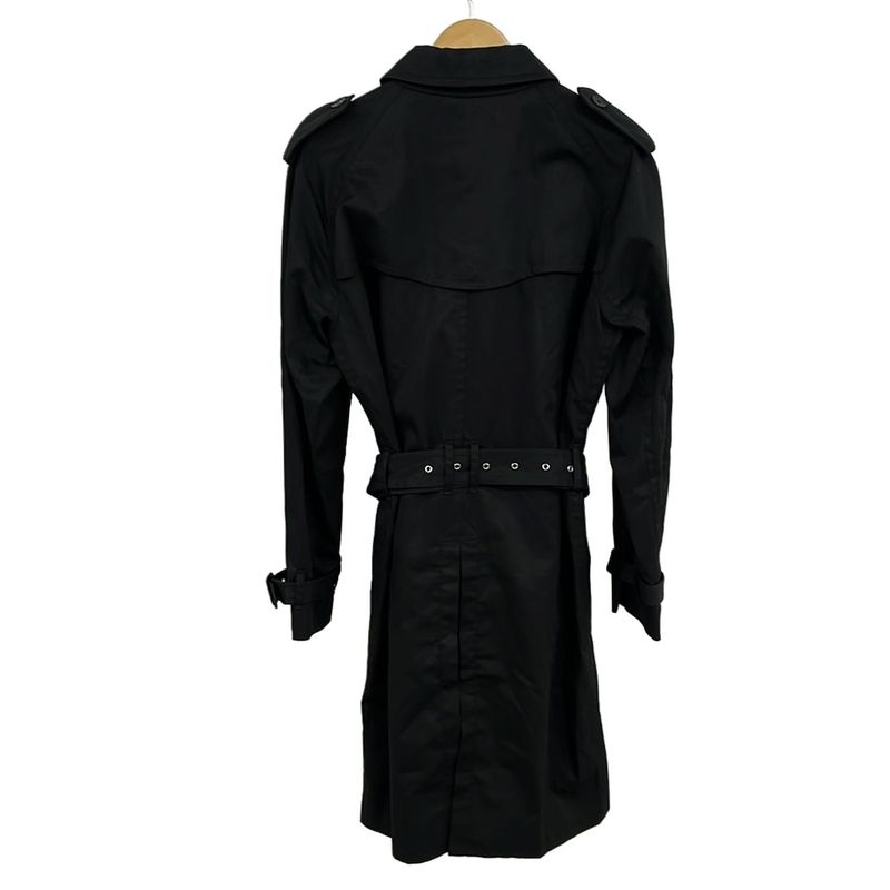 Saint Laurent Paris Trench Coat Size 54 Mens - 310260 Black Long Sleeves Spring