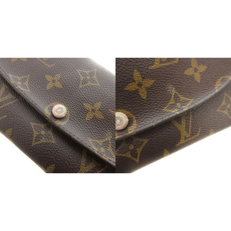 Louis Vuitton Portefeuille Emilie Long Wallet Foldable PVC Monogram M61289 IU -