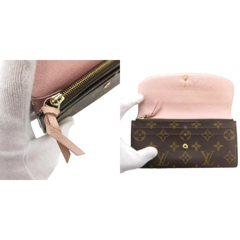 Louis Vuitton Portefeuille Emilie Long Wallet Foldable PVC Monogram M61289 IU -