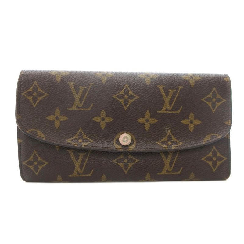 Louis Vuitton Portefeuille Emilie Long Wallet Foldable PVC Monogram M61289 IU -