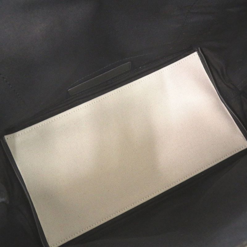 Balenciaga Navy Cabas S Canvas Leather Natural Black Handbag 0615 Balenciaga