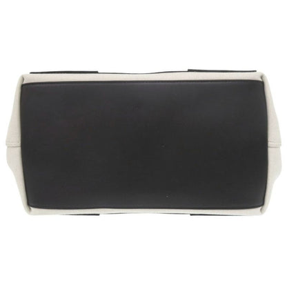 Balenciaga Navy Cabas S Canvas Leather Natural Black Handbag 0615 Balenciaga