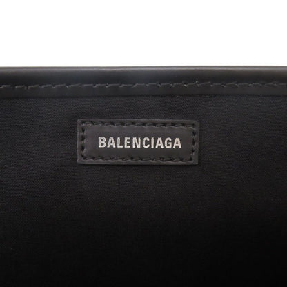 Balenciaga Navy Cabas S Canvas Leather Natural Black Handbag 0615 Balenciaga