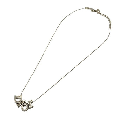 DIOR Christian Dior Necklace - Silver And Clear Dior Motif