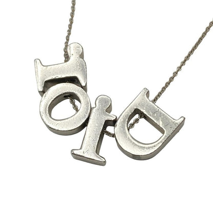 DIOR Christian Dior Necklace - Silver And Clear Dior Motif