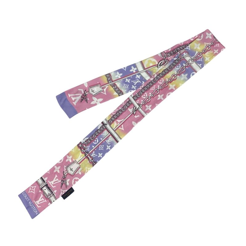 Louis Vuitton Twilly Scarf Bandeau Monogram Confidential Multicolor Women's