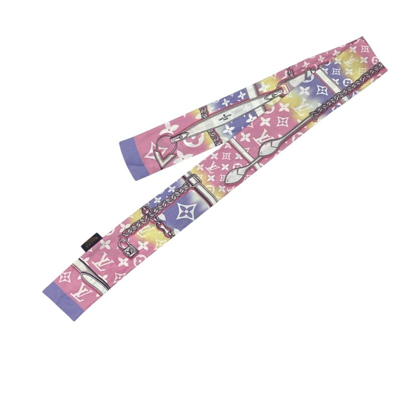 Louis Vuitton Twilly Scarf Bandeau Monogram Confidential Multicolor Women's
