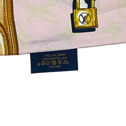 Louis Vuitton Twilly Scarf Bandeau Monogram Confidential Red Pink Women's