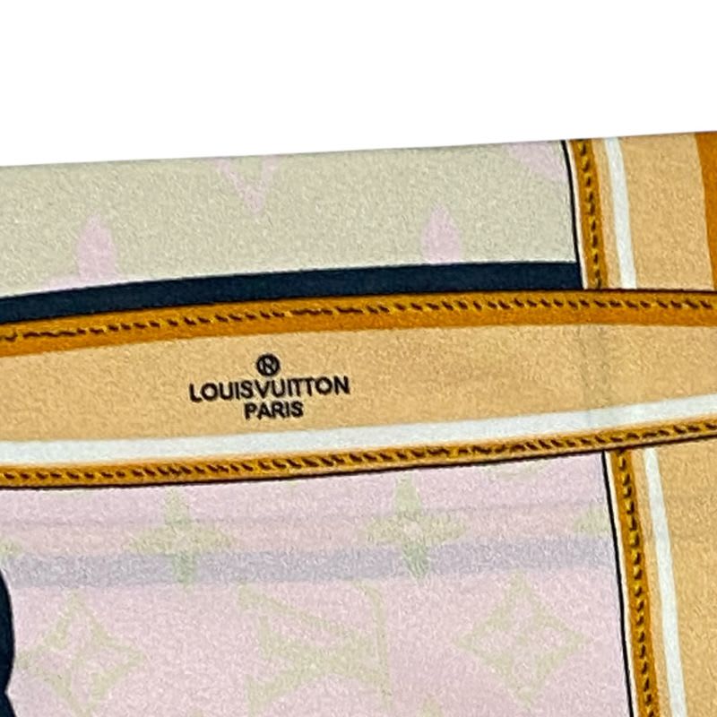 Louis Vuitton Twilly Scarf Bandeau Monogram Confidential Red Pink Women's