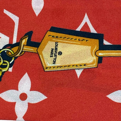 Louis Vuitton Twilly Scarf Bandeau Monogram Confidential Red Pink Women's
