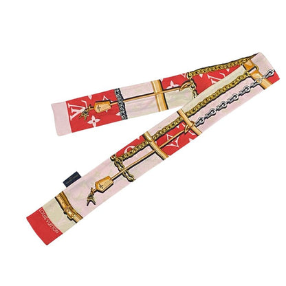 Louis Vuitton Twilly Scarf Bandeau Monogram Confidential Red Pink Women's