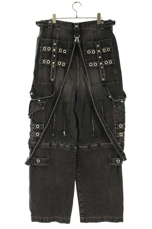 Balenciaga 681693 Tbp47 Studded Decorated Baggy Labor Denim Pants Men's 31
