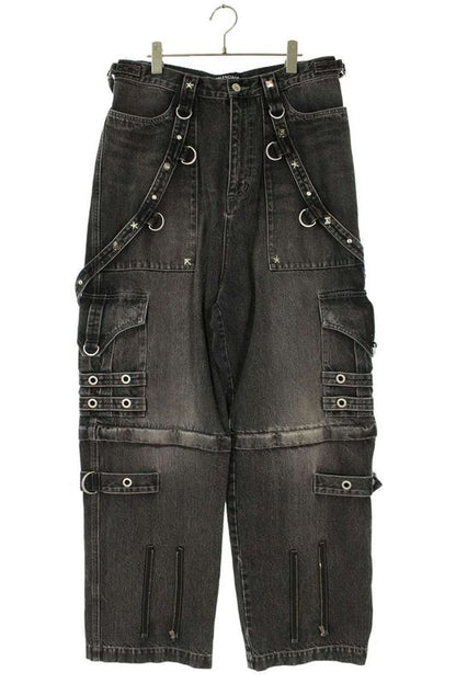 Balenciaga 681693 Tbp47 Studded Decorated Baggy Labor Denim Pants Men's 31