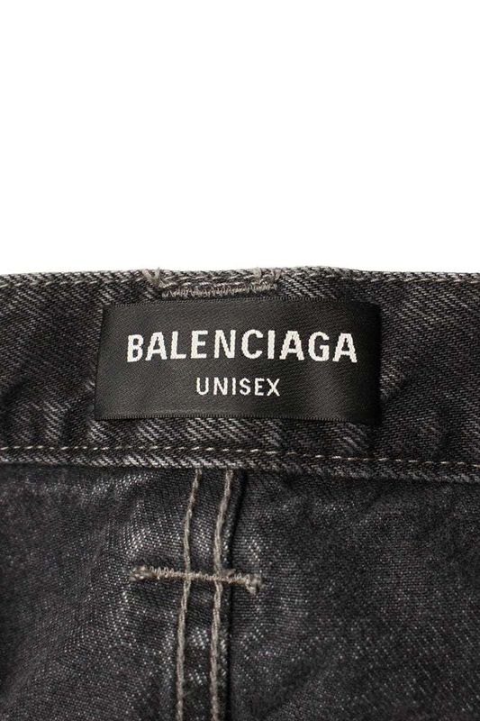 Balenciaga 681693 Tbp47 Studded Decorated Baggy Labor Denim Pants Men's 31