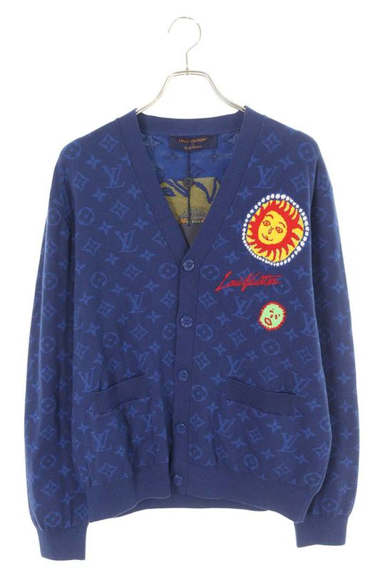 Louis Vuitton Rm232h ZLW Hon39w X Yayoi Kusama Monogram Cardigan Men's M