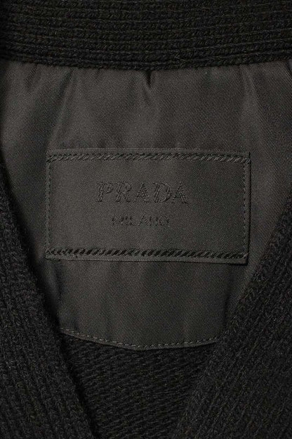 Prada Umg371 Triangle Plate Wool Cashmere Cardigan Men 44
