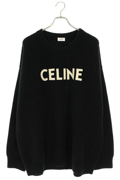 Celine 2a19r423p Logo Patch Oversized Knit Men's S