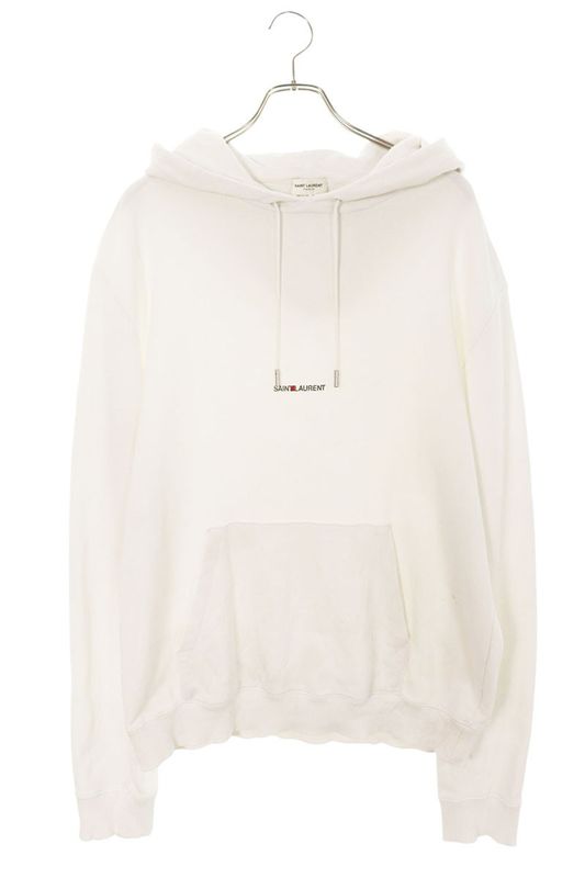 Saint Laurent Paris 464581 Yb1eo Logo Print Pullover Hoodie Men's L