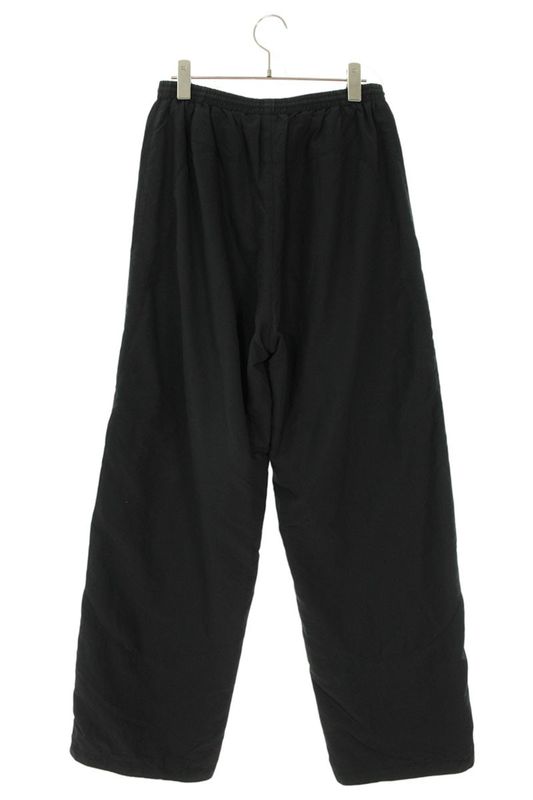 Balenciaga 720237 Tko48 One Point Logo Embroidered Nylon Track Long Pants Men's