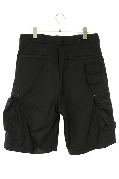 Prada Sph393 S000 1WQ8 Re-nylon Triangle Plate Nylon Cargo Half Pants Men S
