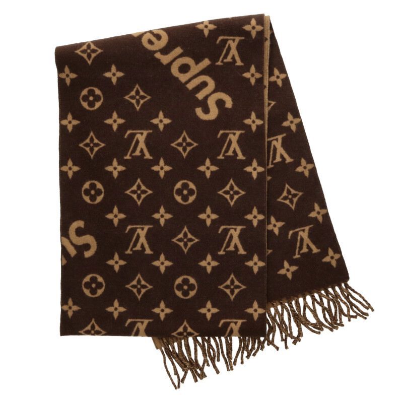 Supreme Louis Vuitton Mp1891 Monogram Cashmere Scarf Men's