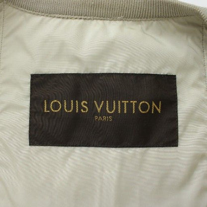 Louis Vuitton Collarless Jacket Blouson Nylon Zip Up 46 S-M Beige XZ - GY18