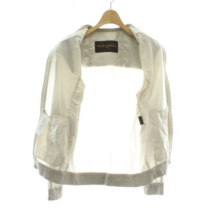 Louis Vuitton Collarless Jacket Blouson Nylon Zip Up 46 S-M Beige XZ - GY18