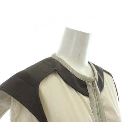 Louis Vuitton Collarless Jacket Blouson Nylon Zip Up 46 S-M Beige XZ - GY18