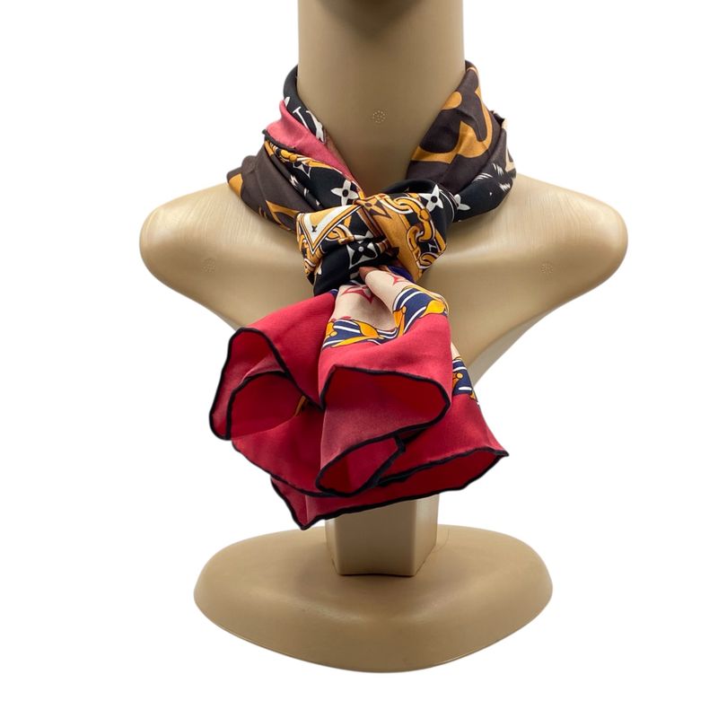 Louis Vuitton Twilly Scarf Monogram Confidential Carre90 Multicolor Women's