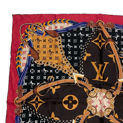 Louis Vuitton Twilly Scarf Monogram Confidential Carre90 Multicolor Women's