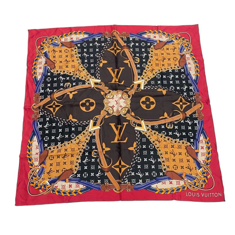 Louis Vuitton Twilly Scarf Monogram Confidential Carre90 Multicolor Women's