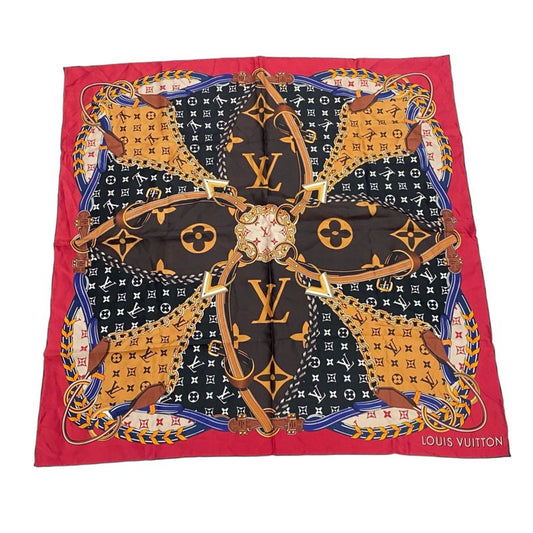 Louis Vuitton Twilly Scarf Monogram Confidential Carre90 Multicolor Women's