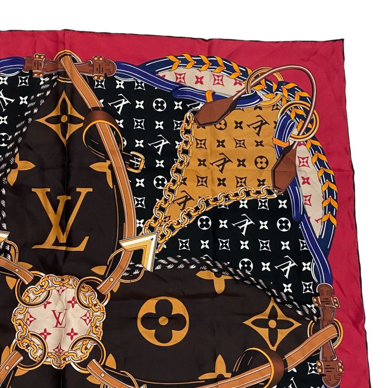 Louis Vuitton Twilly Scarf Monogram Confidential Carre90 Multicolor Women's