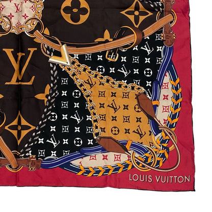 Louis Vuitton Twilly Scarf Monogram Confidential Carre90 Multicolor Women's