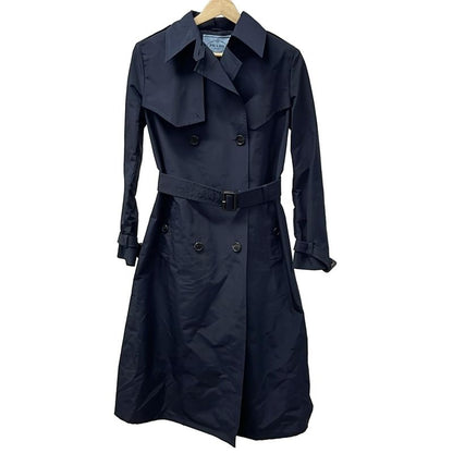Prada Trench Coat Size 36 S Women's - Dark Navy Long Sleeves Fall Spring