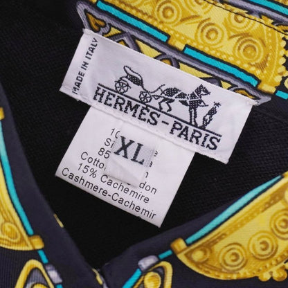 Hermes Shirt Blouse Long Sleeve Silk Cut Vintage