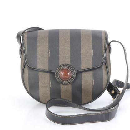 Fendi Pecan Leather Shoulder Bag Crossbody Gold Hardware Genuine Leather Women