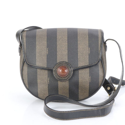 Fendi Pecan Leather Shoulder Bag Crossbody Gold Hardware Genuine Leather Women