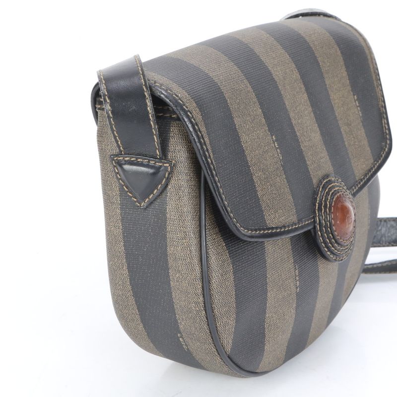 Fendi Pecan Leather Shoulder Bag Crossbody Gold Hardware Genuine Leather Women