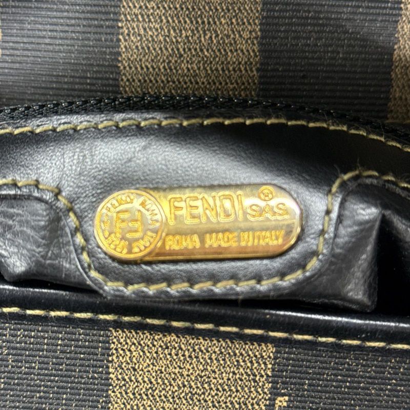 Fendi Pecan Leather Shoulder Bag Crossbody Gold Hardware Genuine Leather Women