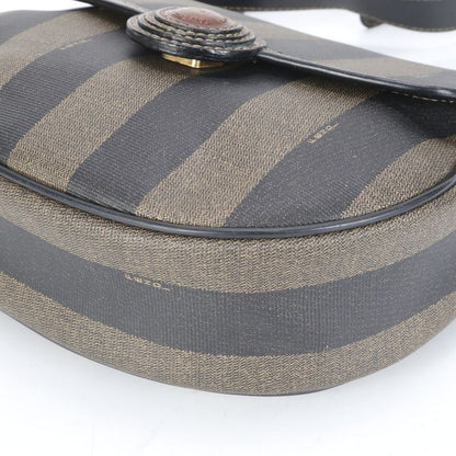 Fendi Pecan Leather Shoulder Bag Crossbody Gold Hardware Genuine Leather Women