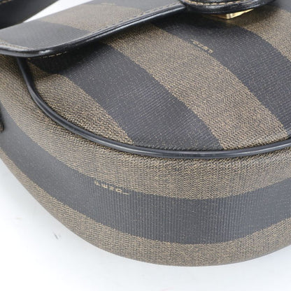 Fendi Pecan Leather Shoulder Bag Crossbody Gold Hardware Genuine Leather Women