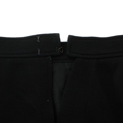 Chanel Vintage Tight Skirt Knee Length Coco Mark Gold Button Black XZ - GY18