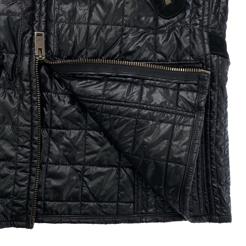 Gucci 2008aw Nylon Suede Leather Bomber Jacket 187696 Black 48