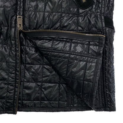 Gucci 2008aw Nylon Suede Leather Bomber Jacket 187696 Black 48