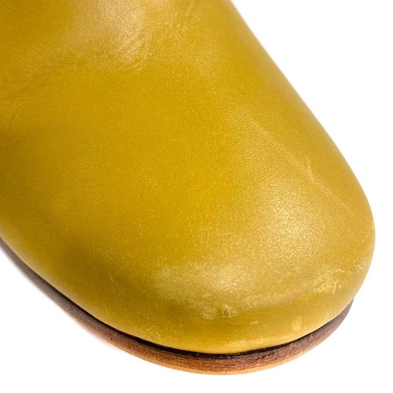 Celine by Phoebe Philo Celine Phoebe Philo Leather Heel Long Boots Yellow 37.5