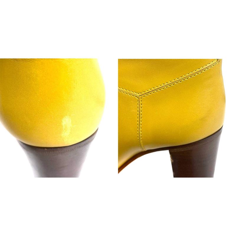 Celine by Phoebe Philo Celine Phoebe Philo Leather Heel Long Boots Yellow 37.5