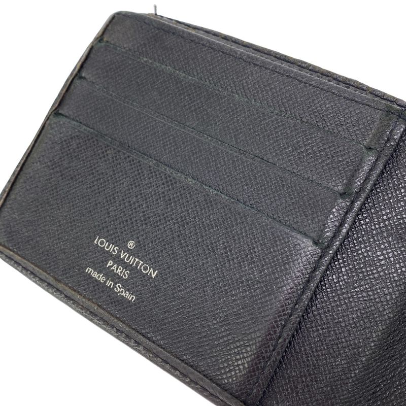 Louis Vuitton Taiga Porte Vie 3 Volle Wallet M30422 Black