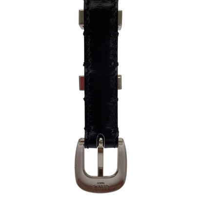 Celine Western Leather Belt Small S-Ne-4179 Black 80